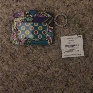 NWT Vera Bradley In a Snap Card Case Heather
